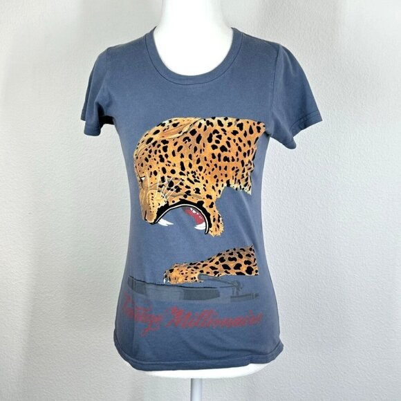 Vintage Teenage Millionaire Graphic Baby T Gray Size M Y2K - Picture 1 of 10